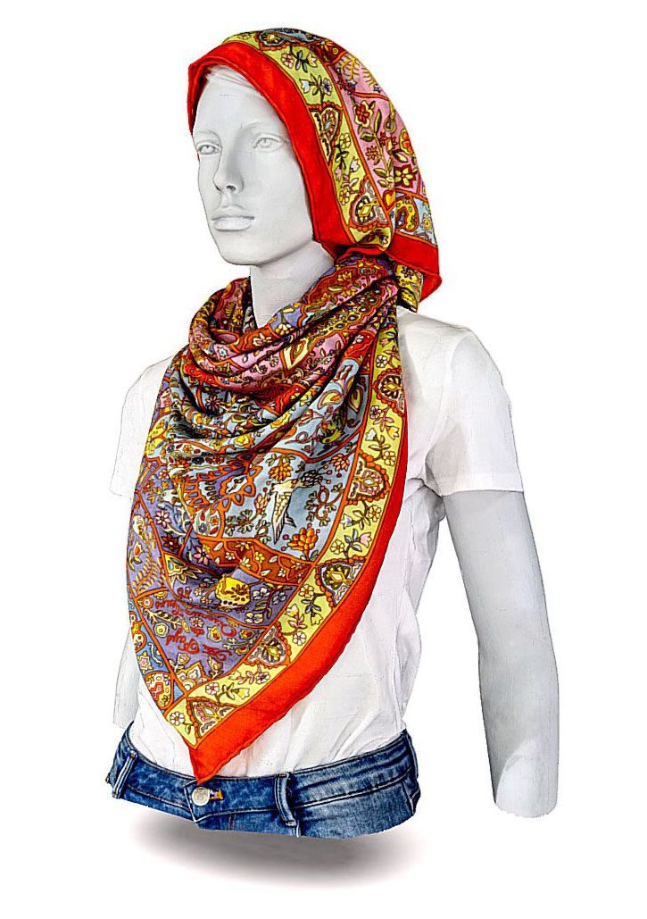 FOULARD CARRE HERMES en 3D, cliquez pour accéder au fichier 3D