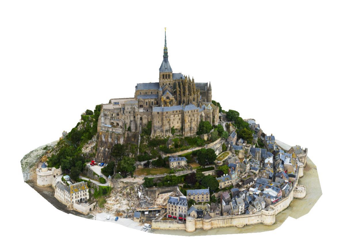 Mont Saint Michel en 3D, cliquez pour accéder au fichier 3D